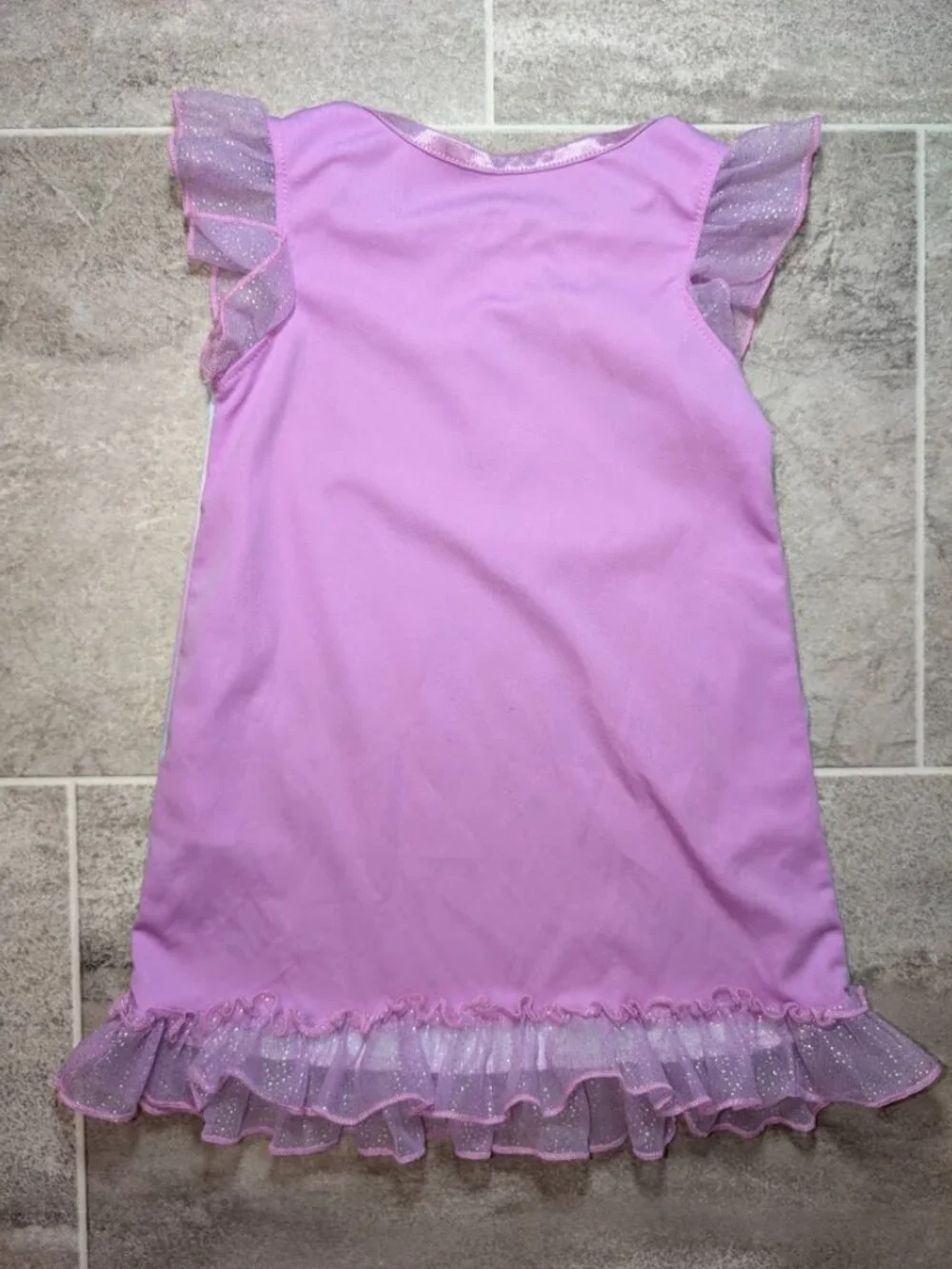 Disney Princess Toddler Girls 3T Purple Ruffle Nightgown Dress